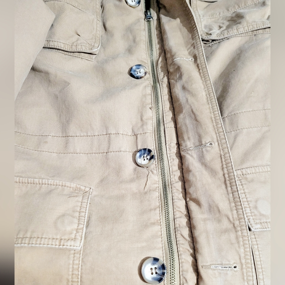 St John’s Bay Barn Coat Chore Jacket 2XLT Tan Brown Corduroy Collar Plaid Lined - Picture 4 of 14